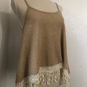 Tank with lace detail